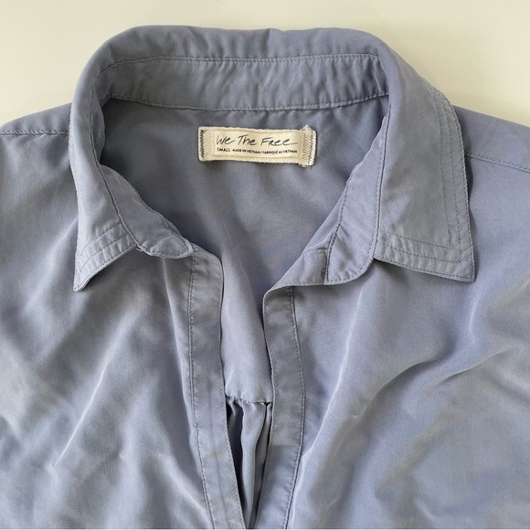 Free People We the Free Love Until Tomorrow Top Oversized Sky Blue Size Small - Picture 4 of 8